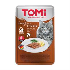 Tomi Kedi Hindi & Ispanak Tahılsız Pouch Mama 100gr