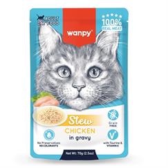 Wanpy Pouch Tavuklu Yaş Kedi Maması 70Gr