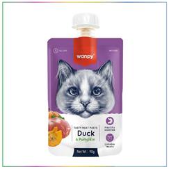Wanpy Taze Ördekli ve Bal Kabaklı Ezme Kedi Ödül Maması 90 Gr