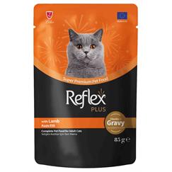Reflex Plus Sos İçinde Et Parçacıklı Kuzu Etli Yetişkin Kedi Konservesi 85gr