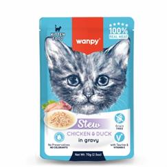 Wanpy Pouch Tavuk&Ördek Kedi Konservesi 70 gr