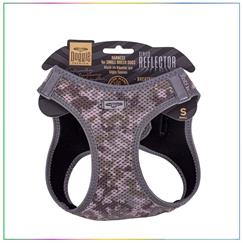 Doggie Havalı Dokuma Reflektör Serisi Küçük Irk Köpek Göğüs Tasması Kamuflaj S 32-38cm