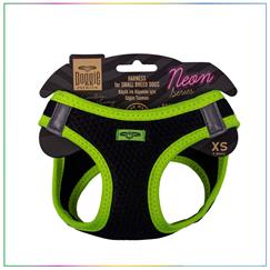 Doggie Havalı Dokuma Neon Serisi Küçük Irk Köpek Göğüs Tasması Sarı XS 30-34cm