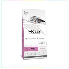 Molly Indoor Düşük Tahıllı Tavuklu Light Kısırlaştırılmış Kedi Maması 15 Kg