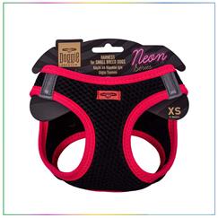 Doggie Havalı Dokuma Neon Serisi Küçük Irk Köpek Göğüs Tasması Pembe XS 30-34cm