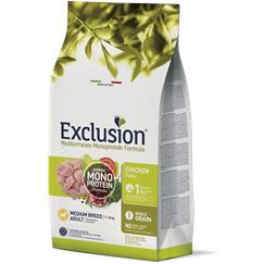 Exclusion Monoprotein Düşük Tahıllı Tavuklu Orta Irk Yetişkin Köpek Maması 3 Kg