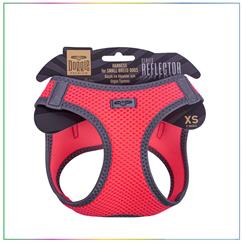 Doggie Havalı Dokuma Reflektör Serisi Küçük Irk Köpek Göğüs Tasması Pembe XS 30-34cm