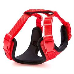 Doggie Havalı Dokuma Köpek Göğüs Tasması Xsmall Kırmızı 1,5x35-45 Cm