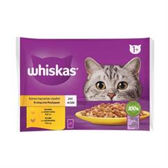 Whiskas Pouch Jöle İçinde Tavuklu ve Hindili Yetişkin Kedi Konservesi 85gr (4'lü)
