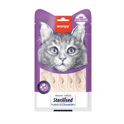 Wanpy Hindi & Yaban Mersini – Kısırlaştırılmış Kedi Krema Ödülü 5 X 14 Gr