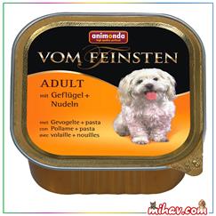 Animonda Vom Feinsten Kümes Hayvanı ve Makarnalı Konserve Köpek Maması 150 gr