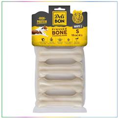 Delibon Kemik Eko Preslenmiş Kemik Beyaz 12 cm S Boy 4'lü Paket