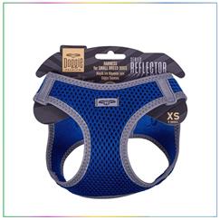 Doggie Havalı Dokuma Reflektör Serisi Küçük Irk Köpek Göğüs Tasması Mavi XS 30-34cm