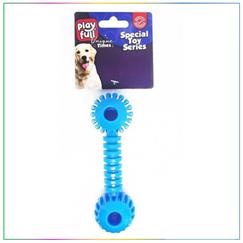 Playfull Dumbell Şeklinde Tırtıklı Köpek Oyuncağı 12x3,5 Cm
