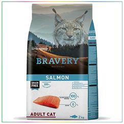 Bravery Tahılsız Somonlu Yetişkin Kedi Maması 2 kg