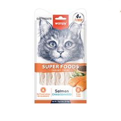 Wanpy Superfood Somonlu, Chia & Deniz Yosunlu Krema Kedi Ödülü 5 X 14 Gr
