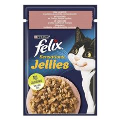 Felix Sensation Somon & Karidesli Kedi Yaş Mama 85 Gr