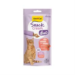 Gimcat Snack Cream Duo Somonlu & Domatesli Kedi Ödülü 6 X 15 Gr
