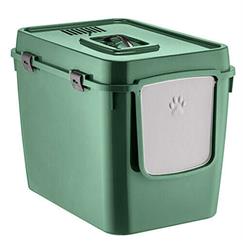 Handor Üsten Kapaklı Kapalı Kedi Tuvaleti 57x39x43 - Soft Yeşil