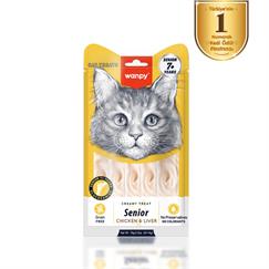 Wanpy Tavuklu & Ciğerli 7+ Yaş Kedi Krema Ödülü 5×14 g