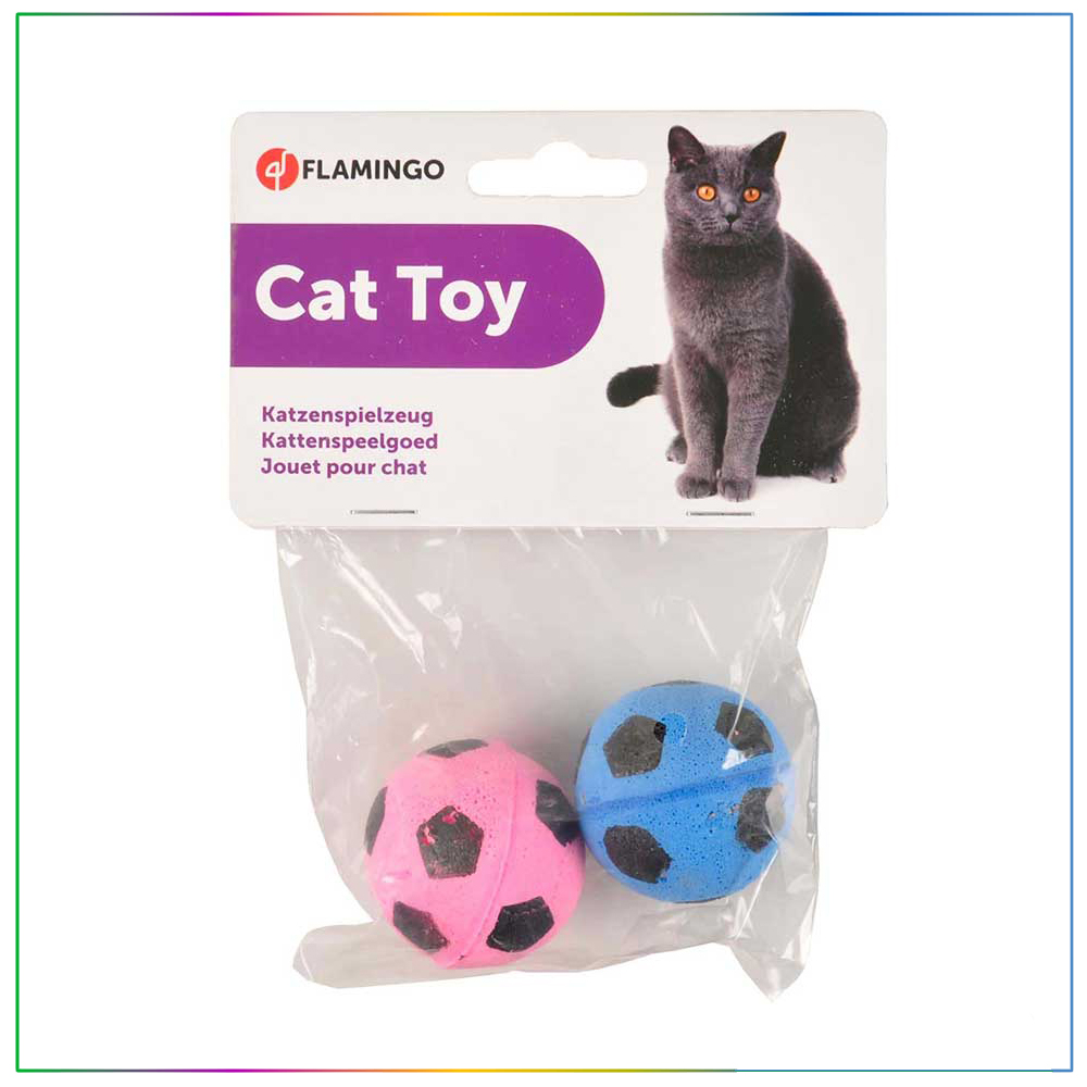 Flamingo Cat Toy İkili Sünger Futbol Topu