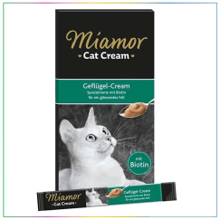 Miamor Cream Kümes Hayvanı ve Biyotin Kedi Ödülü 6x15 Gr