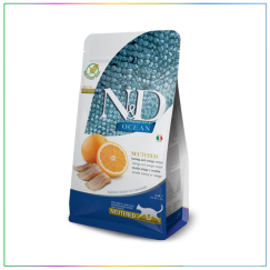 N&D Ocean Tahılsız Ringa Balığı ve Portakal Kısırlaştırılmış Kedi Maması 1.5 Kg