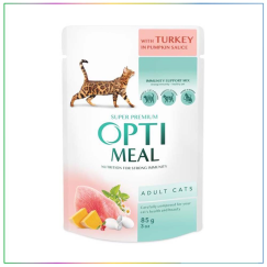 Optimeal Hindili Balkabağı Soslu Yetişkin Kedi Konservesi 85 Gr
