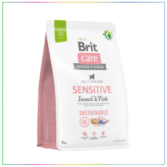 Brit Care Sensitive Digeston & Skin Balıklı Larva Proteinli Yetişkin Köpek Maması 3 Kg