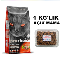 Prochoice Pro 33 Somon & Karidesli Kısırlaştırılmış Kedi Maması 1 Kg Açık Mama