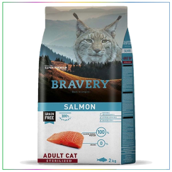Bravery Kısır Somonlu Yetişkin Kuru Kedi Maması 2 Kg