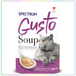 Spectrum Gusto Soup Ton Balıklı Tavuklu ve Tatlı Patatesli Kedi Çorbası 50 Gr