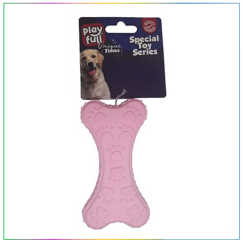 Playfull Kemik Şeklinde Tırtıklı Plastik Köpek Oyuncağı 10x5,5 Cm