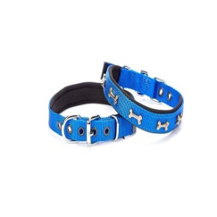 Doggie Comfort Dokuma Kemikli Köpek Boyun Tasması Small Mavi 2x30-35 Cm