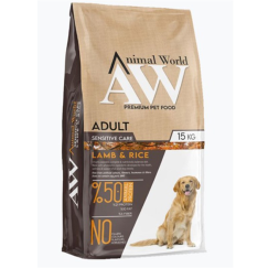 Animal World Kuzu Etli ve Pirinçli Yetişkin Köpek Maması 15kg