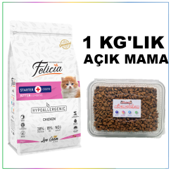 Felicia Az Tahıllı Yavru Tavuklu HypoAllergenic Kedi Maması 1Kg Açık Kedi Maması