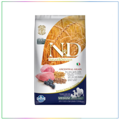 N&D Orta-Büyük Irk Kuzu Etli ve Yaban Mersinli Tahıllı Yetişkin Köpek Maması 2.5Kg