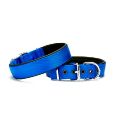 Doggie Konforlu Dokuma El Yapımı Köpek Boyun Tasması 2,5X42-50CM Large Mavi