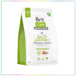 Brit Care Digest & Relax Tavuklu Larva Proteinli Orta Irk Yetişkin Köpek Maması 3 Kg