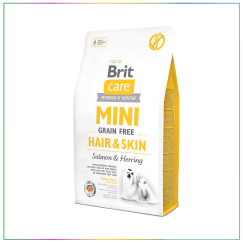 Brit Care Mini Hair Skin Tahılsız Somonlu & Ringa Balıklı Yetişkin Köpek Maması 2 Kg