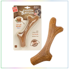 Gigwi Doğal Ağaç Boynuz Küçük Irk Köpek Kemirme Oyuncağı 13 cm Small