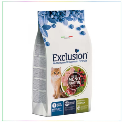 Exclusion Monoprotein Tavuklu ve Narlı Düşük Tahıllı Kısırlaştırılmış Kedi Maması 1,5kg