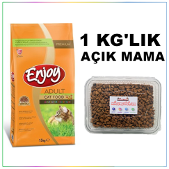 Enjoy Multicolor Gurme Yetişkin Tavuklu Açık Kedi Maması 1 Kg