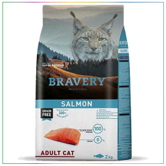 Bravery Tahılsız Somonlu Yetişkin Kedi Maması 2 kg