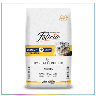 Felicia Az Tahıllı HypoAllergenic Tavuklu Kısırlaştırılmış 7+ Yetişkin Kedi Maması 12 Kg