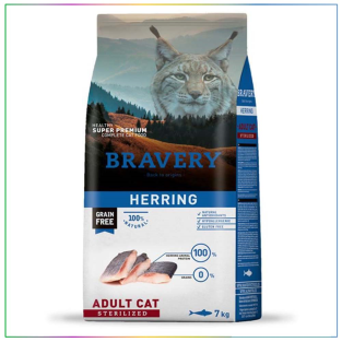 Bravery Ringa Balıklı Tahılsız Kısırlaştırılmış Kedi Maması 7 Kg