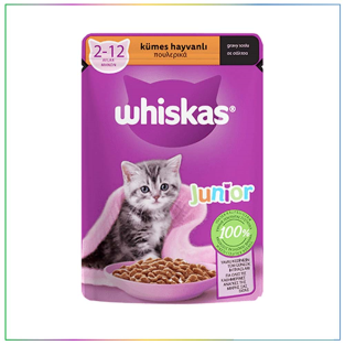 Whiskas Pouch Tavuklu Yavru Kedi Maması 85 Gr