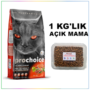 Prochoice Pro 33 Somon & Karidesli Kısırlaştırılmış Kedi Maması 1 Kg Açık Mama