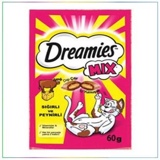 Dreamies Biftek Ve Peynirli Mix Kedi Ödülü 60 Gr