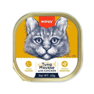 Wanpy Kedi Ton Balıklı & Tavuklu Alutray Yaş Mama 40gr